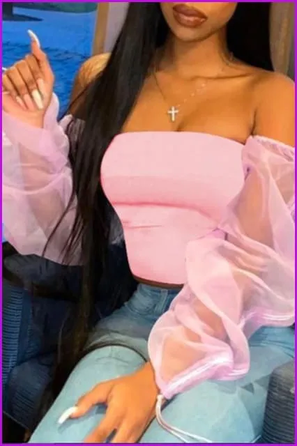 6 Colors Casual Mesh top