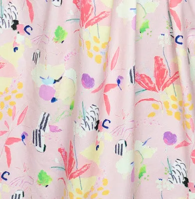 Abstract Floral Sueded Jersey