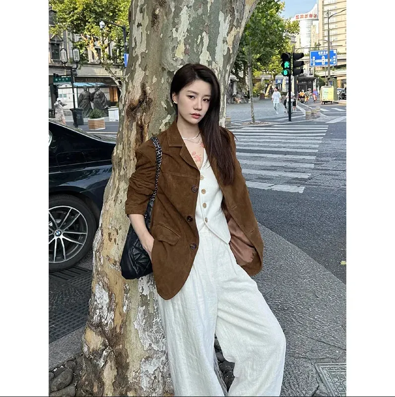 Aiertu Winter Korean Style Leather Jacket Women Casual Warm Loose Elegant Coats Female Fashion Office Lady Casual Moto Jackets Y2k