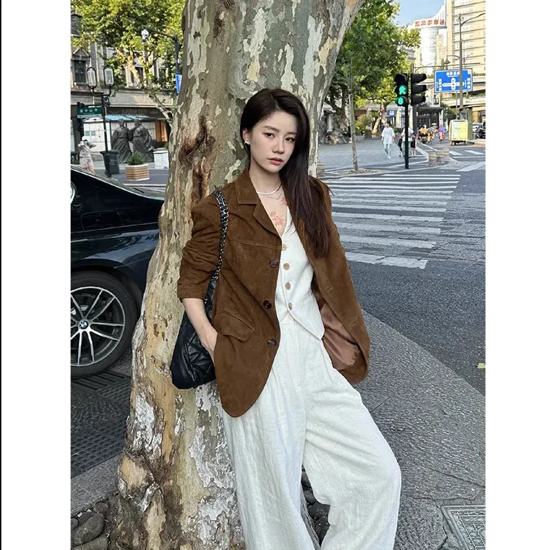 Aiertu Winter Korean Style Leather Jacket Women Casual Warm Loose Elegant Coats Female Fashion Office Lady Casual Moto Jackets Y2k