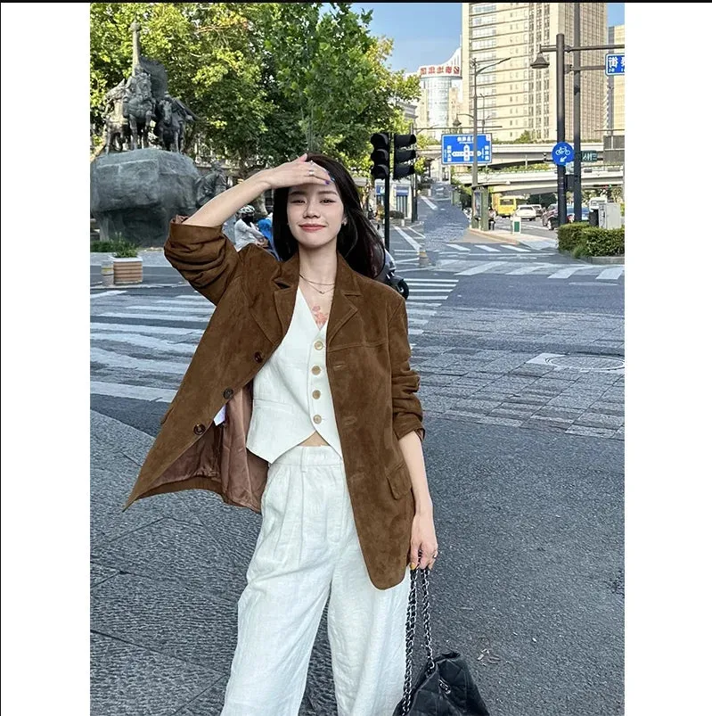 Aiertu Winter Korean Style Leather Jacket Women Casual Warm Loose Elegant Coats Female Fashion Office Lady Casual Moto Jackets Y2k