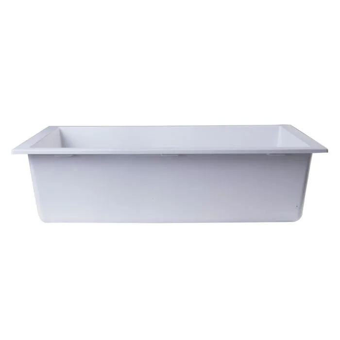 ALFI brand AB3020UM 30" Undermount Single Bowl Granite Composite Kitchen Sink