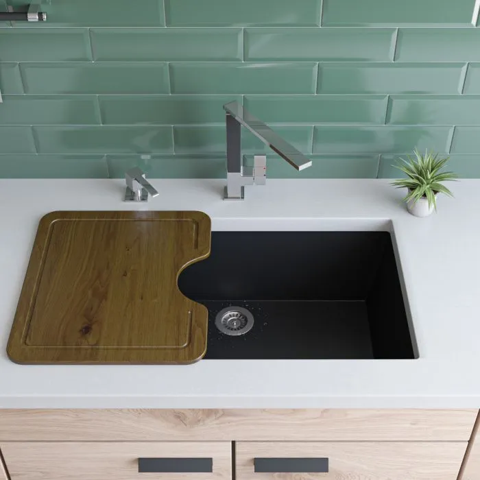ALFI brand AB3020UM 30" Undermount Single Bowl Granite Composite Kitchen Sink