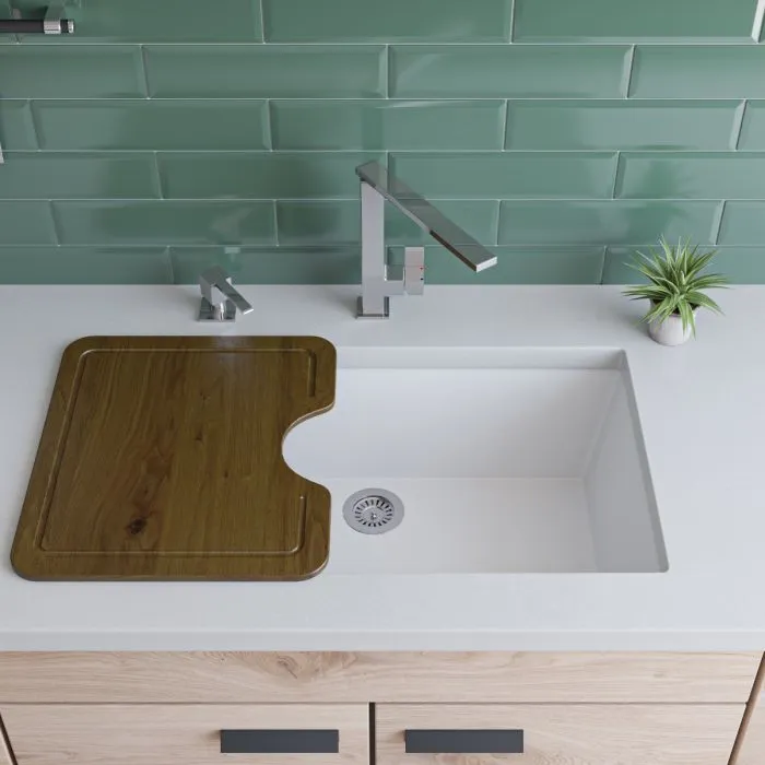 ALFI brand AB3020UM 30" Undermount Single Bowl Granite Composite Kitchen Sink