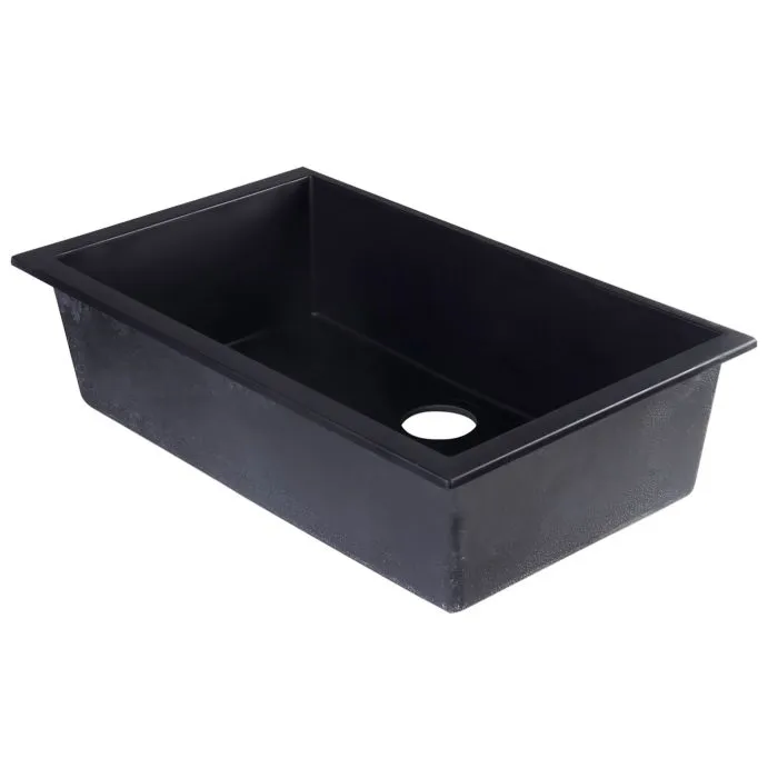 ALFI brand AB3020UM 30" Undermount Single Bowl Granite Composite Kitchen Sink