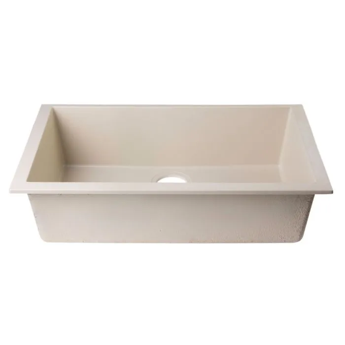 ALFI brand AB3020UM 30" Undermount Single Bowl Granite Composite Kitchen Sink