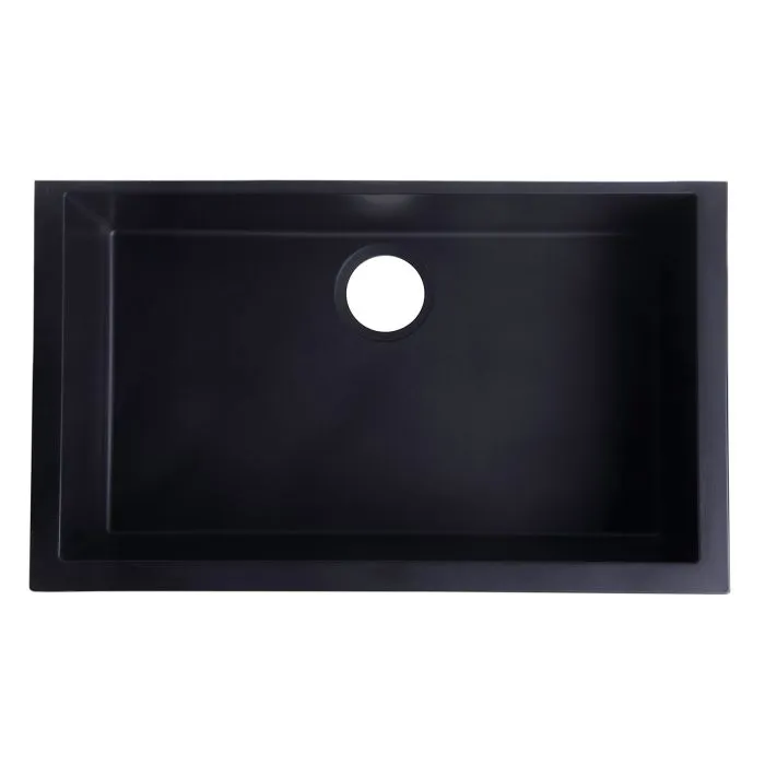 ALFI brand AB3020UM 30" Undermount Single Bowl Granite Composite Kitchen Sink