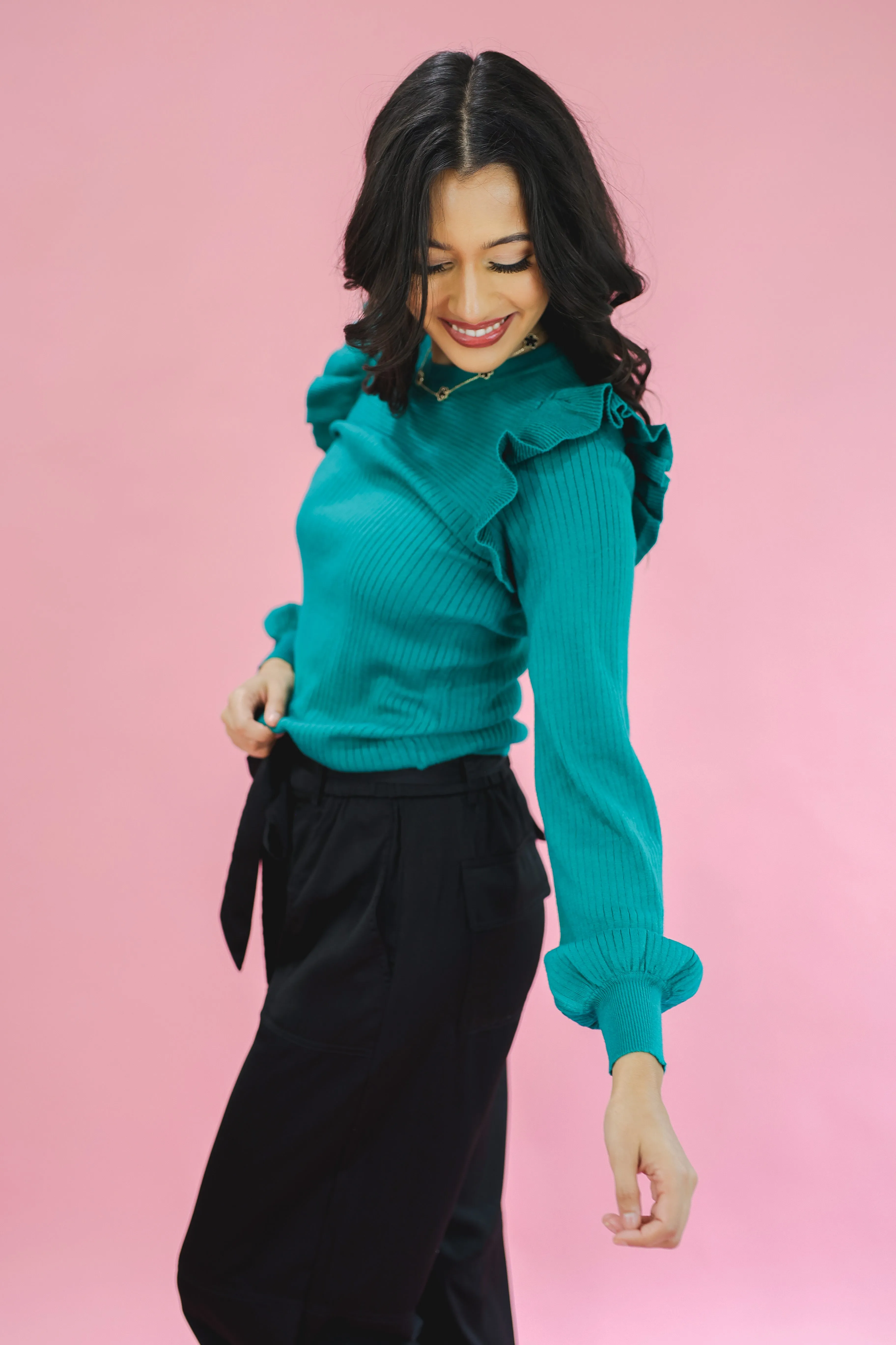 Alpine Green Knit Sweater