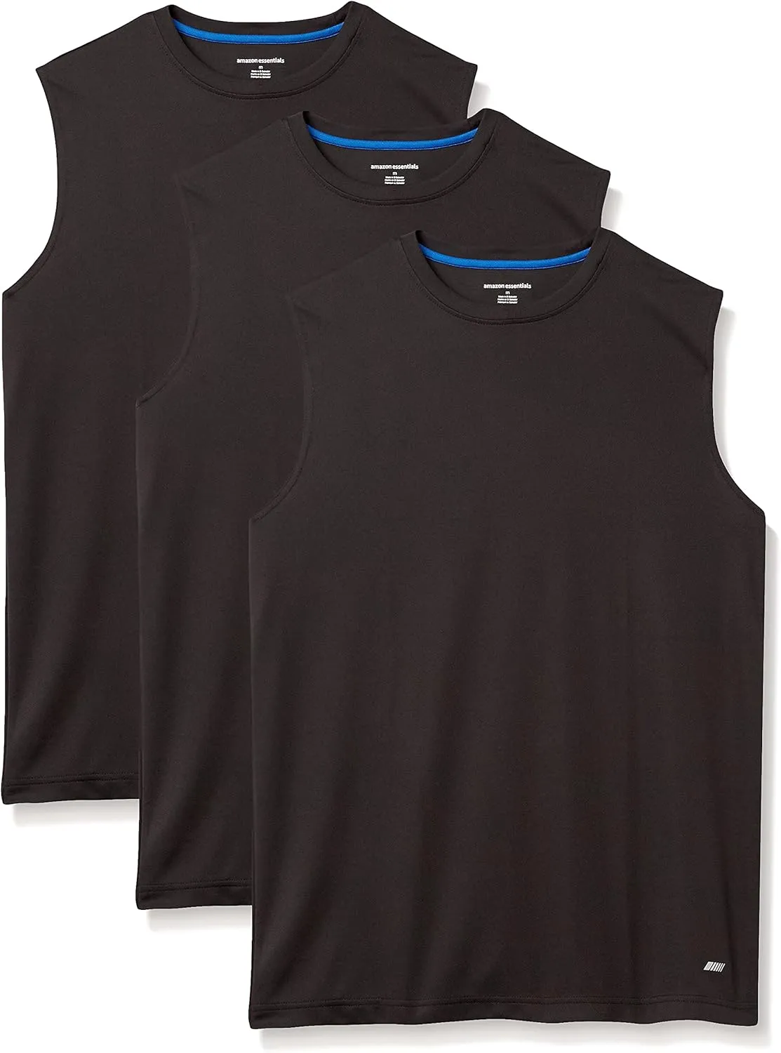 Amazon Essentials Men's Active Performance Tech Muscle Tank, Pack of 2