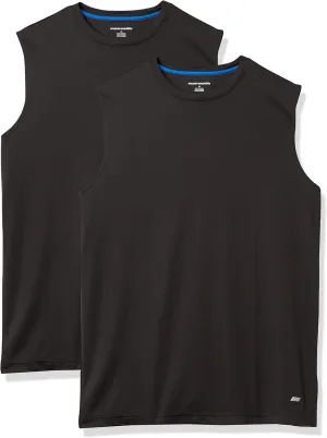 Amazon Essentials Men's Active Performance Tech Muscle Tank, Pack of 2