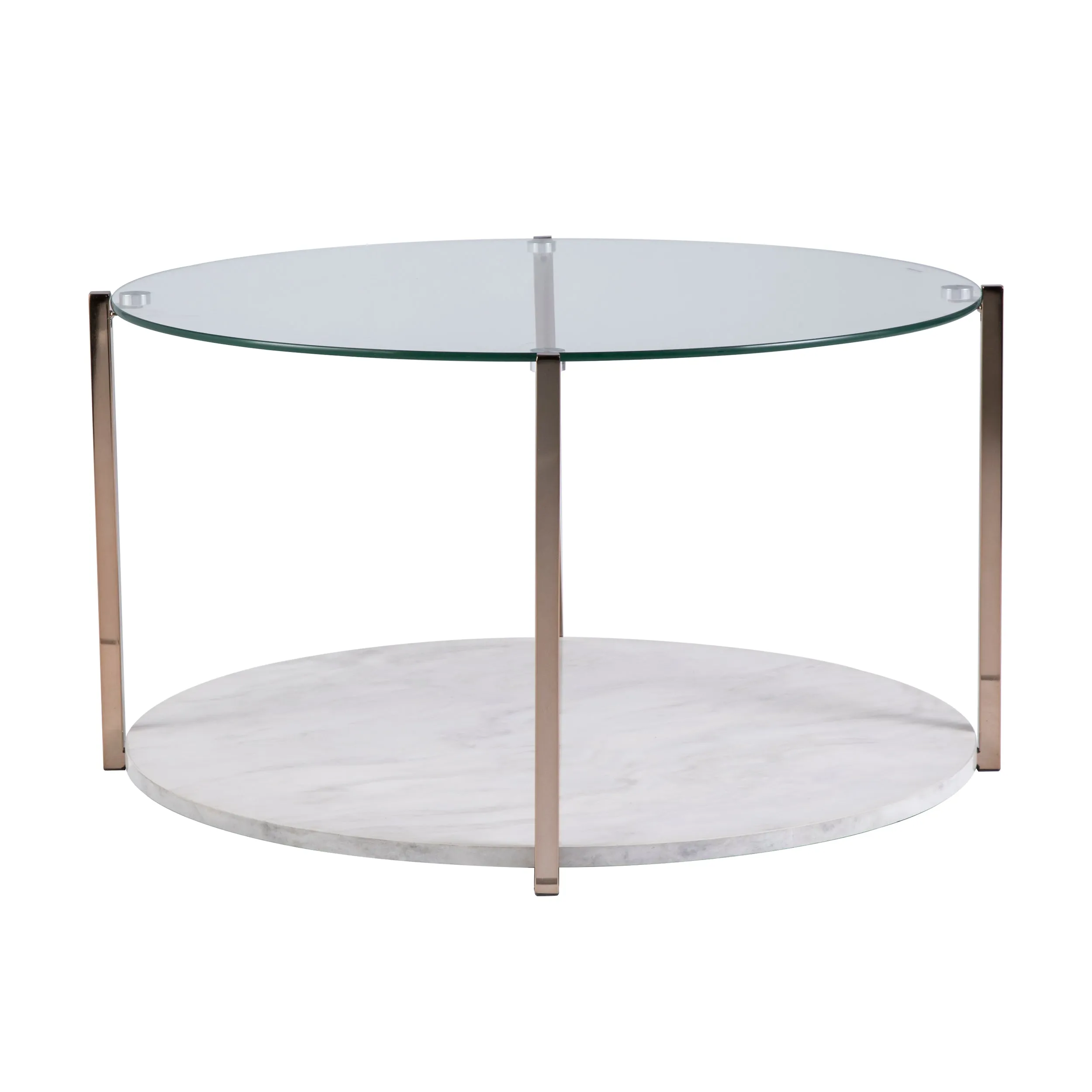 Avenida Cocktail Table - Glam Style - Warm Gold