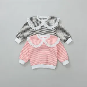 Baby Kid Girls Striped Tops Wholesale 231130149