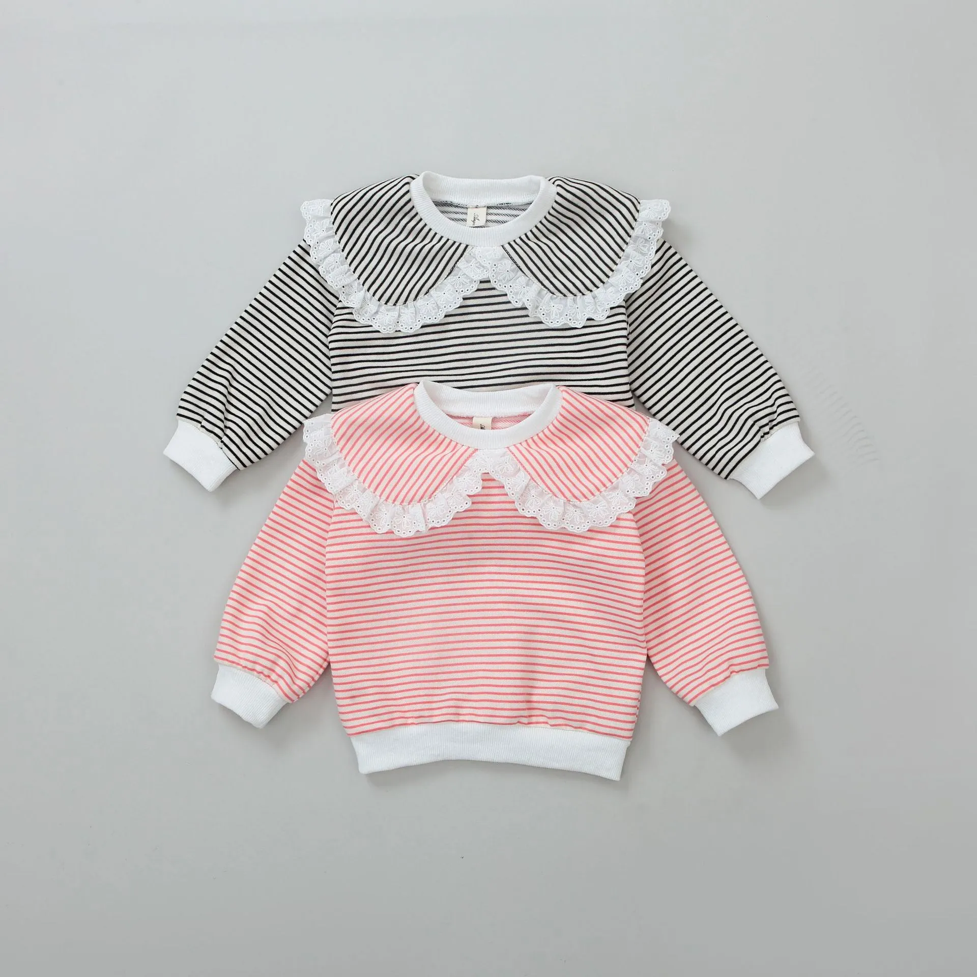 Baby Kid Girls Striped Tops Wholesale 231130149