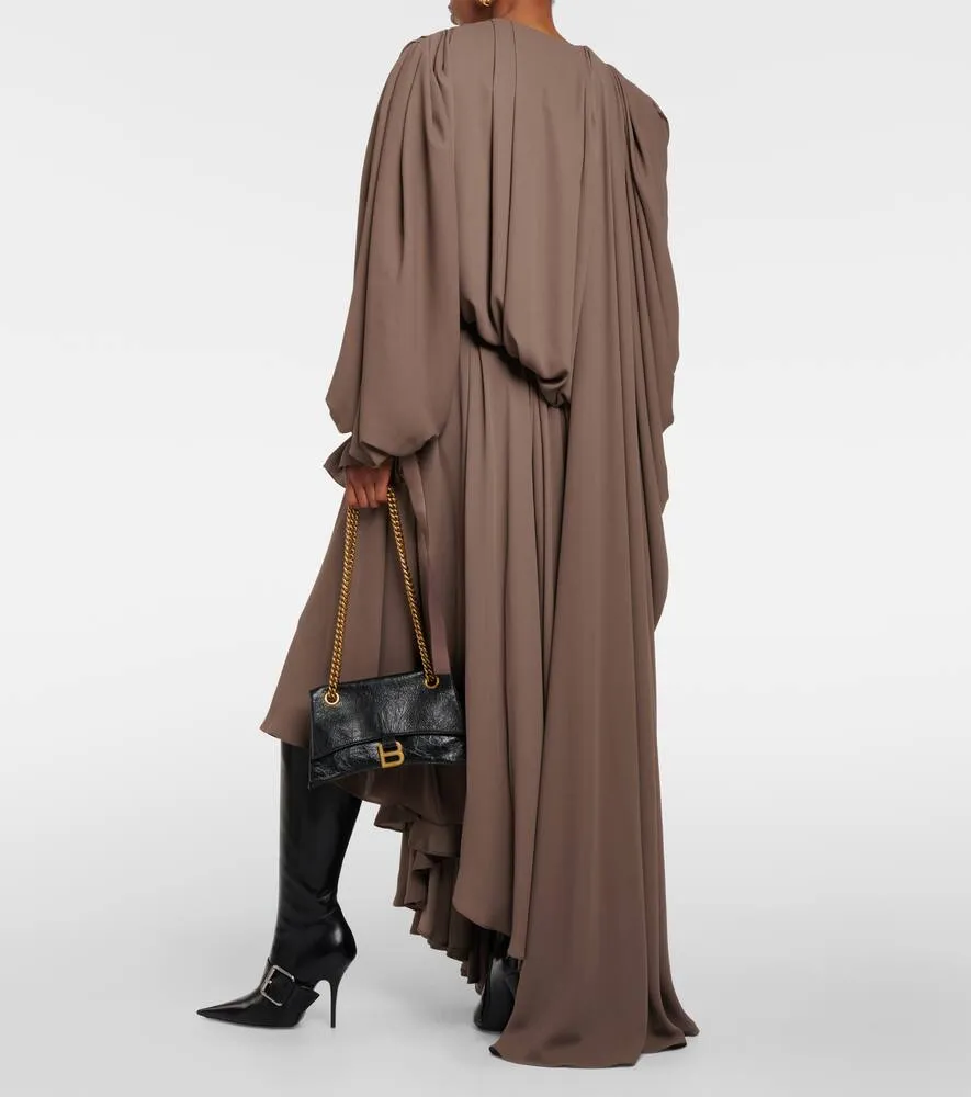 Balenciaga All-In asymmetric crepe maxi dress