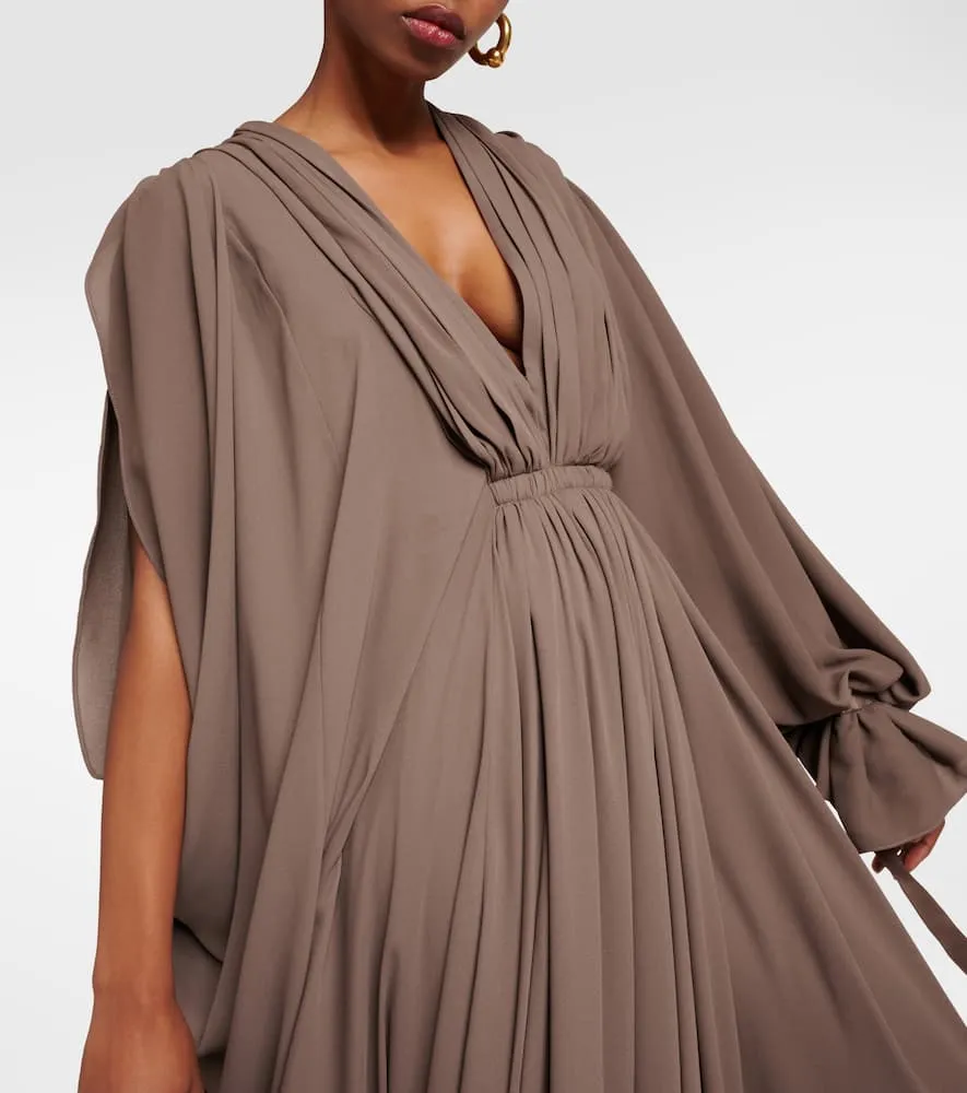 Balenciaga All-In asymmetric crepe maxi dress