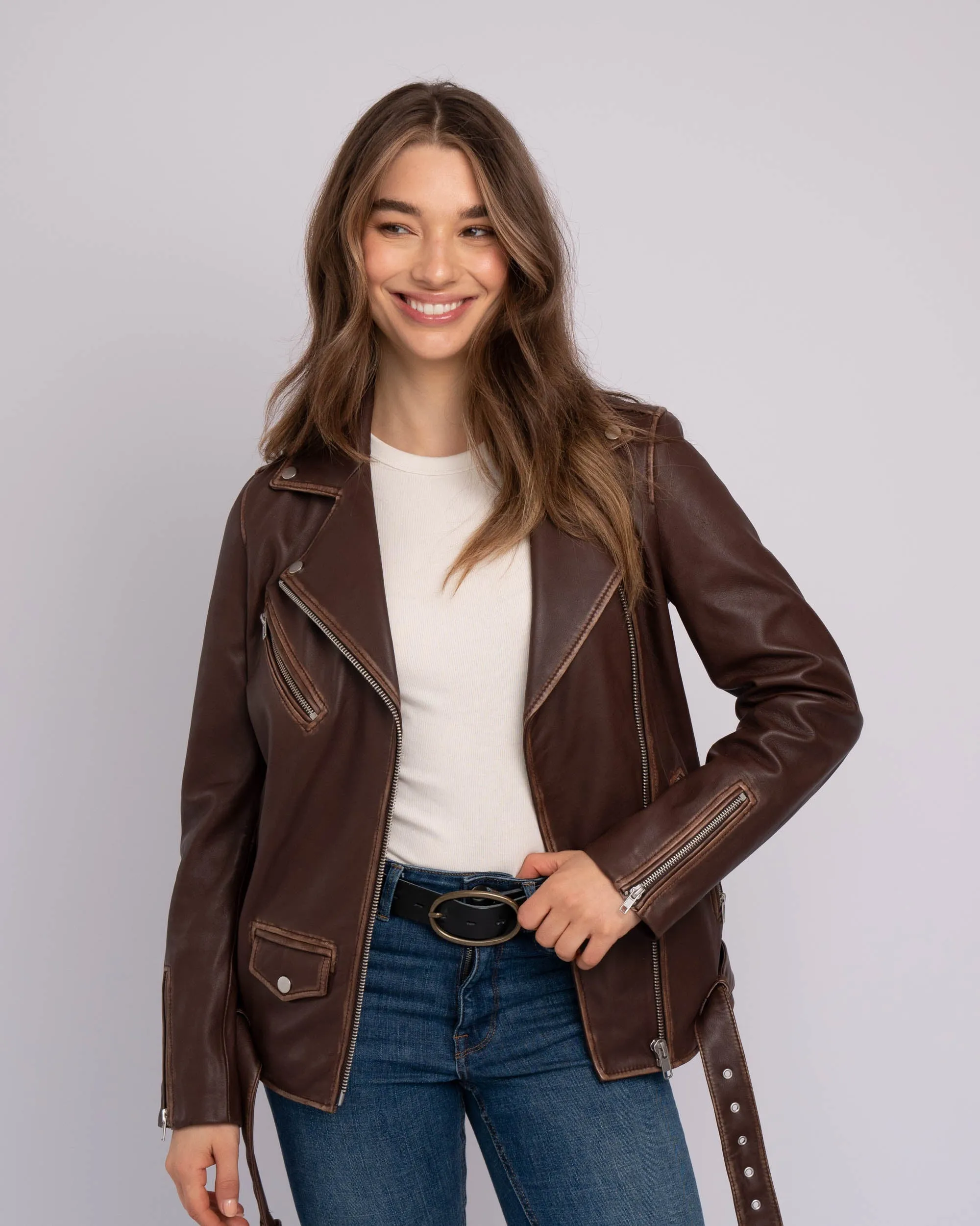 Berlin | Oversized Leather Biker Jacket
