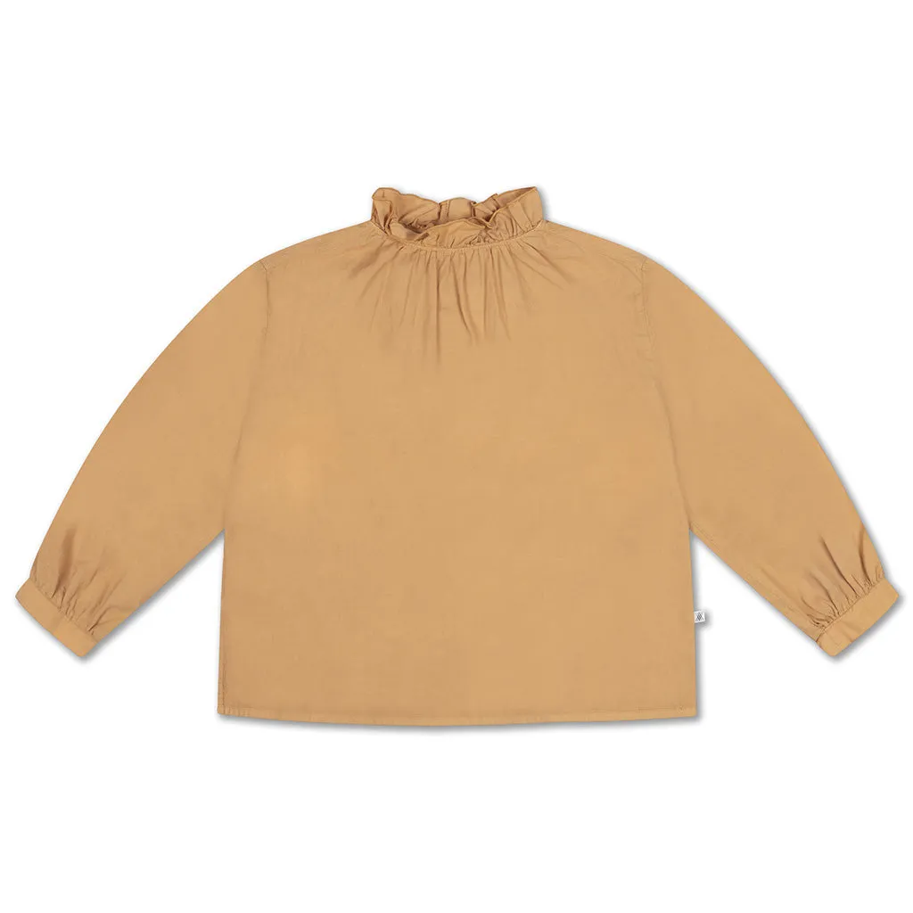 Blouse Ruffle Warm Sand