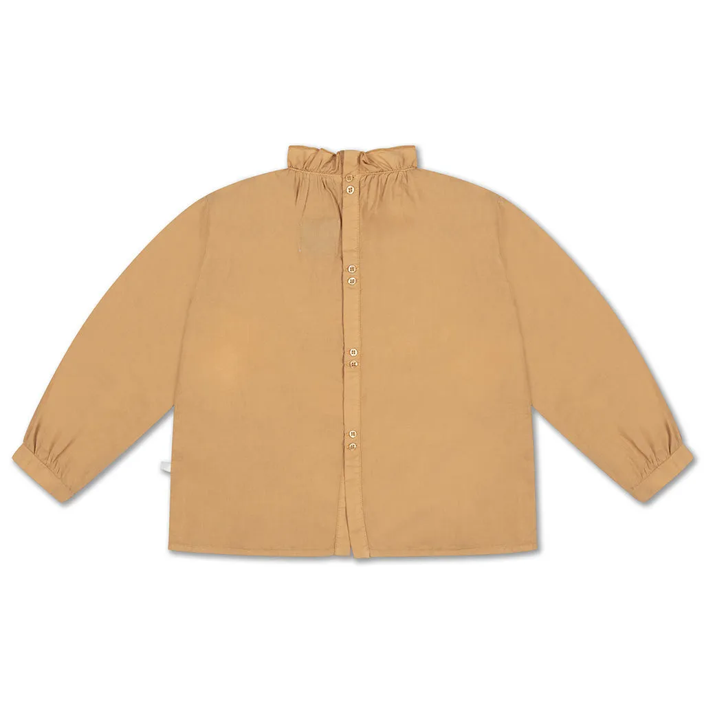 Blouse Ruffle Warm Sand