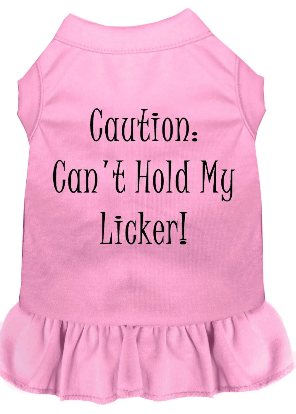 Can't Hold My Licker Screen Print Dress Light Pink Lg (14)