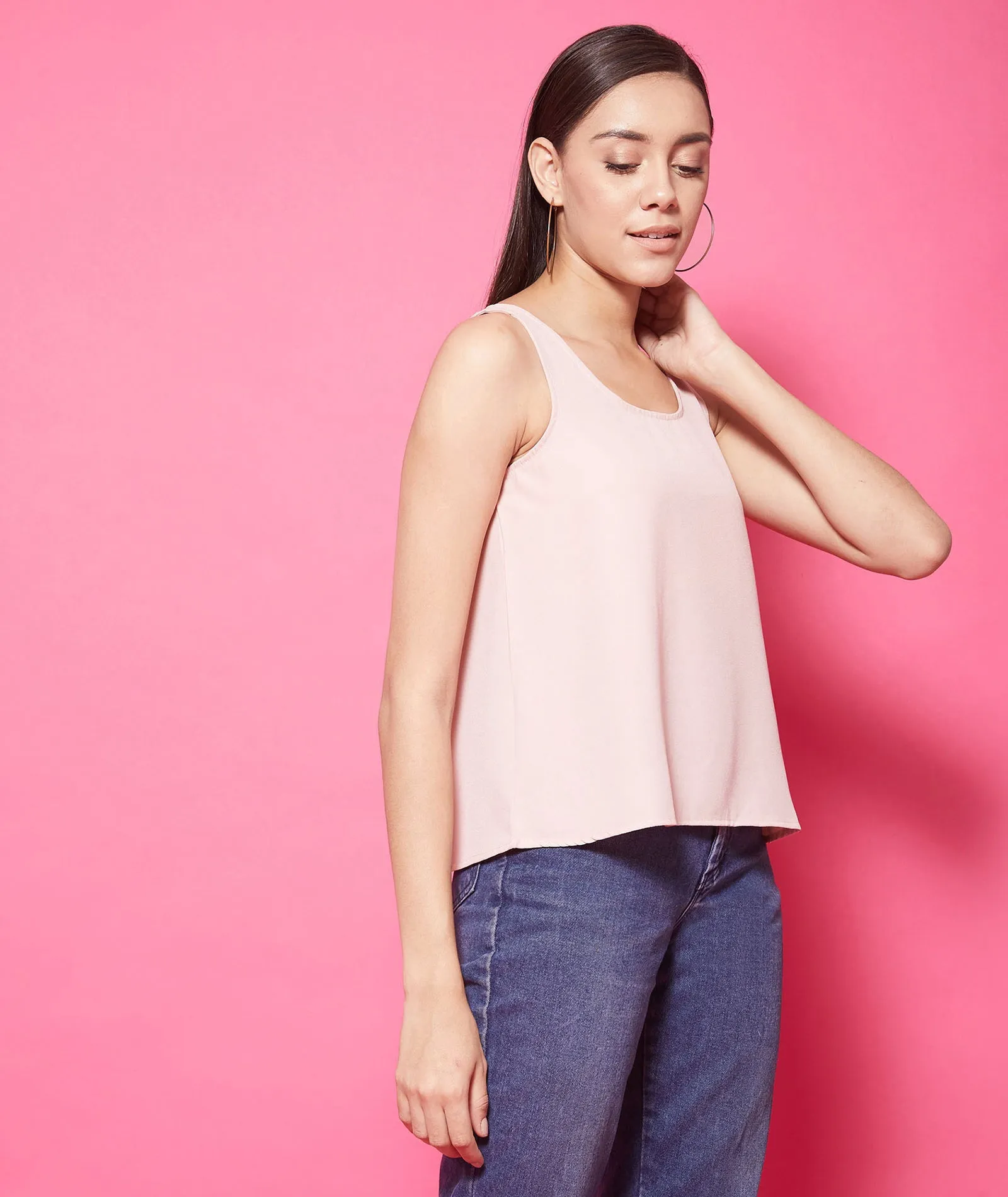 Chimpaaanzee Polyester Tank Tops - Pink
