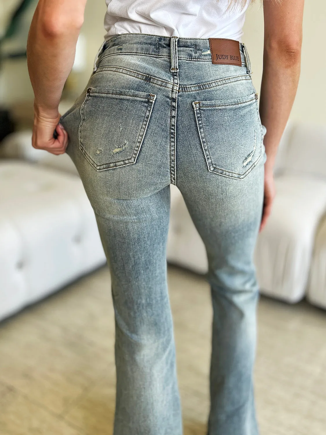 Classic High-Waisted Flared Jeans
