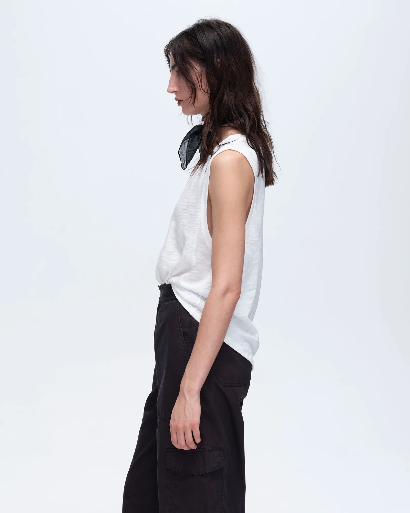 Cotton Poplin Cargo Pants - Black