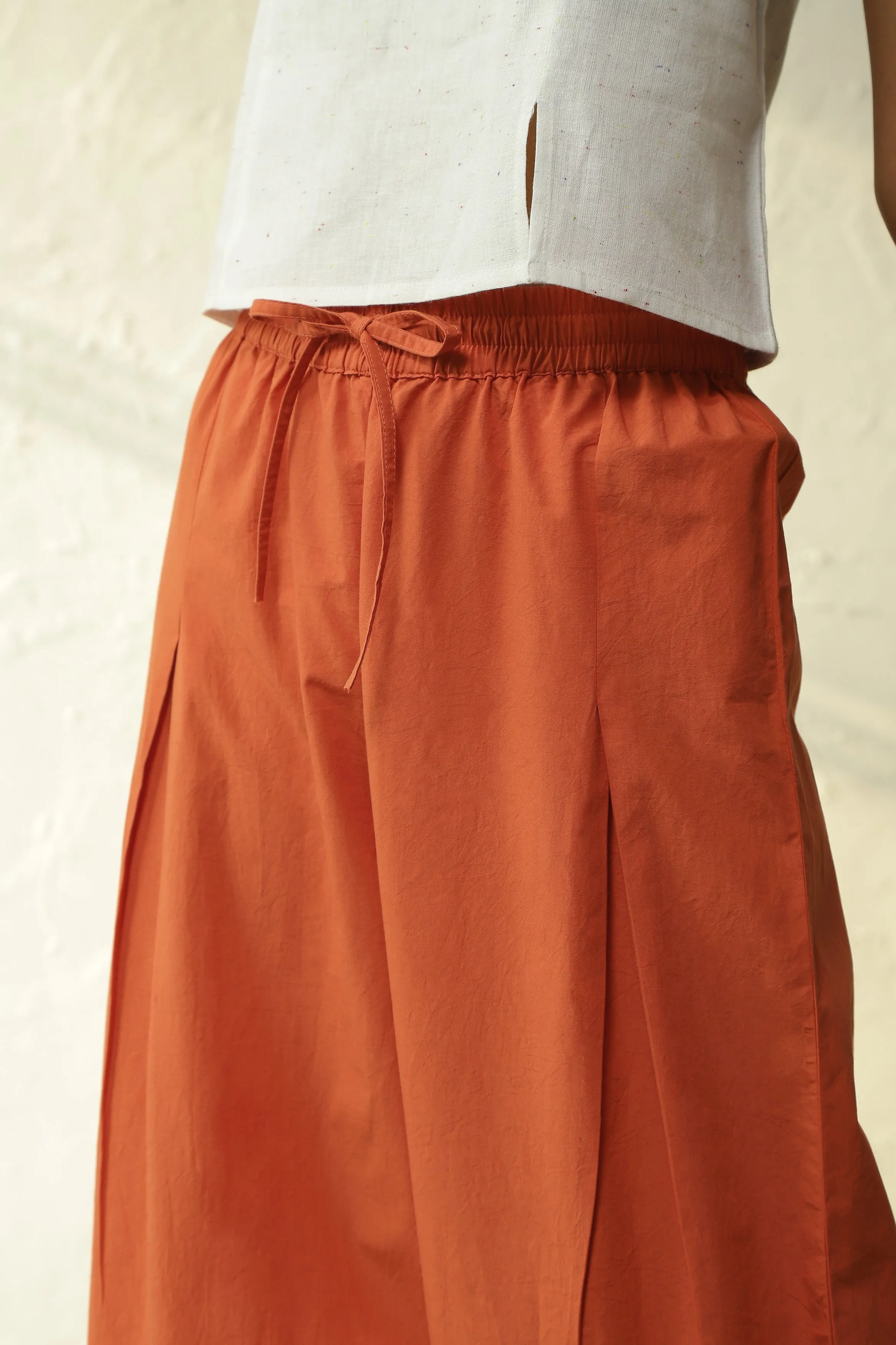 Crimson Pleated Pants