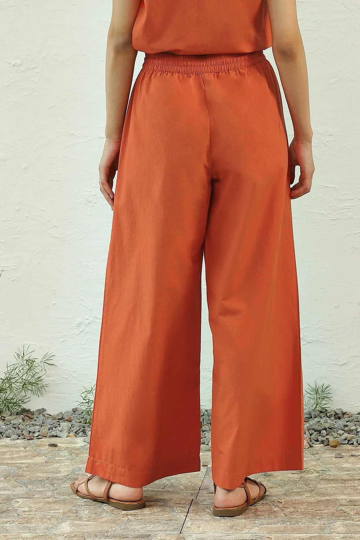 Crimson Pleated Pants