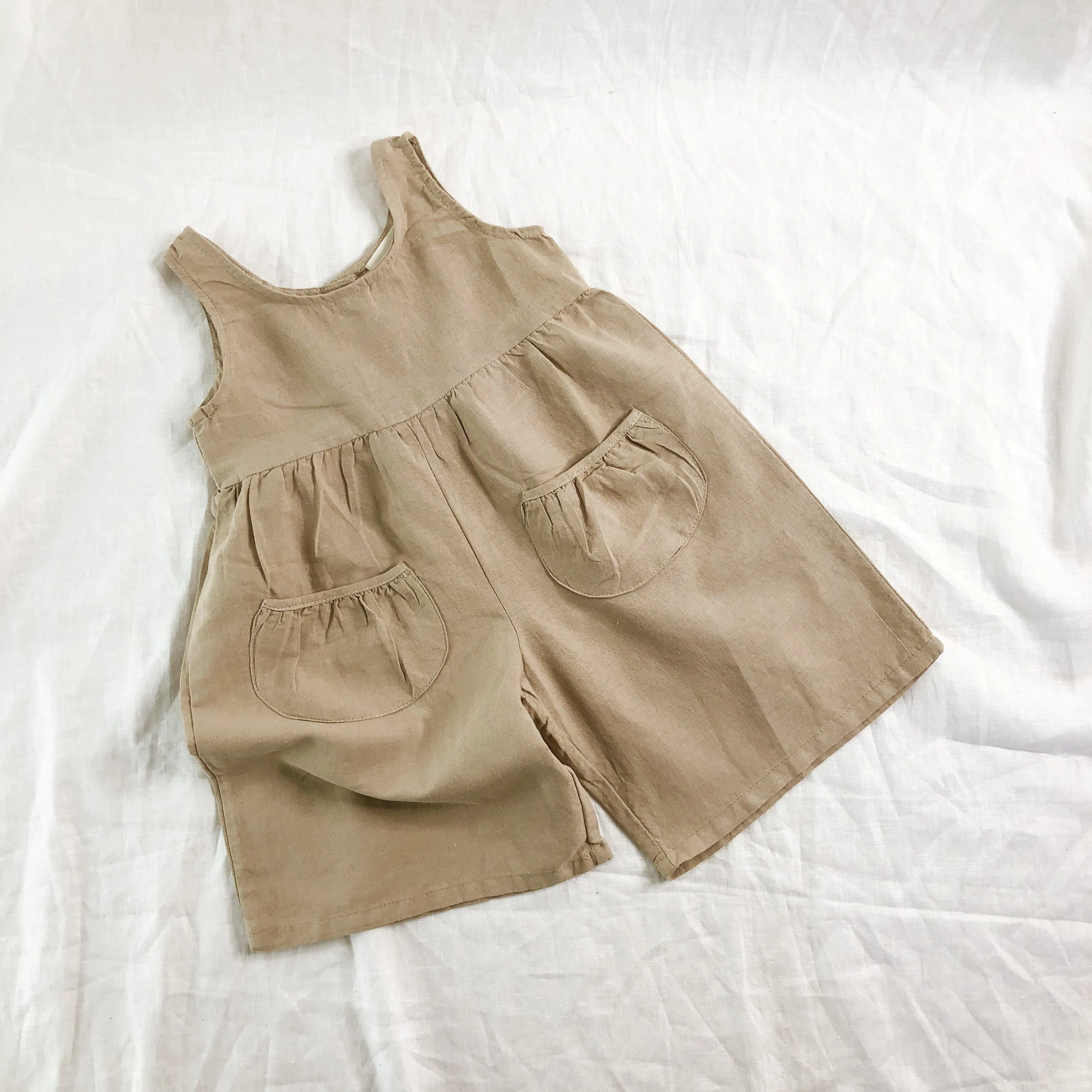 Culotte Style Jumpsuit - Linen/Cotton - Size 3-4, 4-5 & 5-6