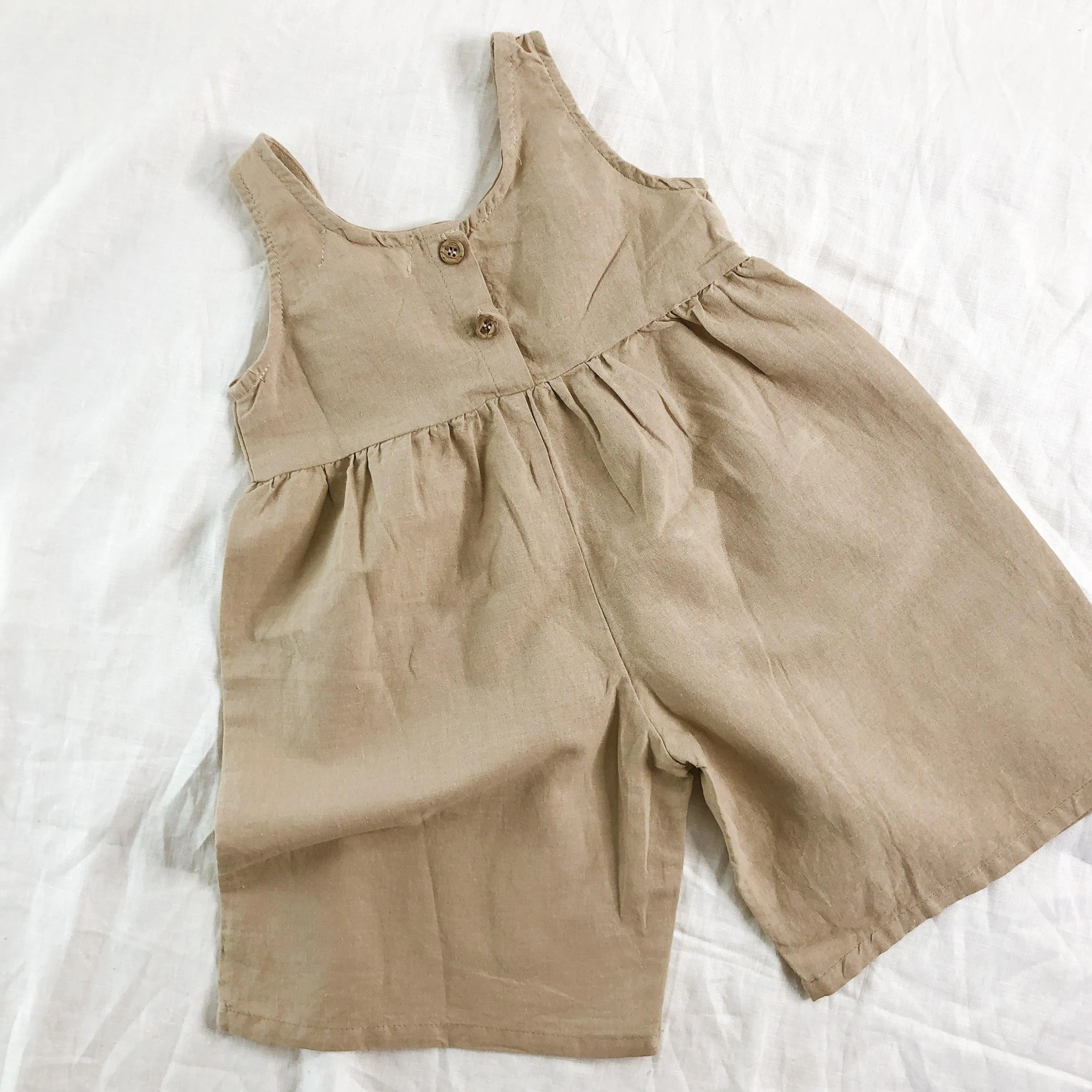 Culotte Style Jumpsuit - Linen/Cotton - Size 3-4, 4-5 & 5-6