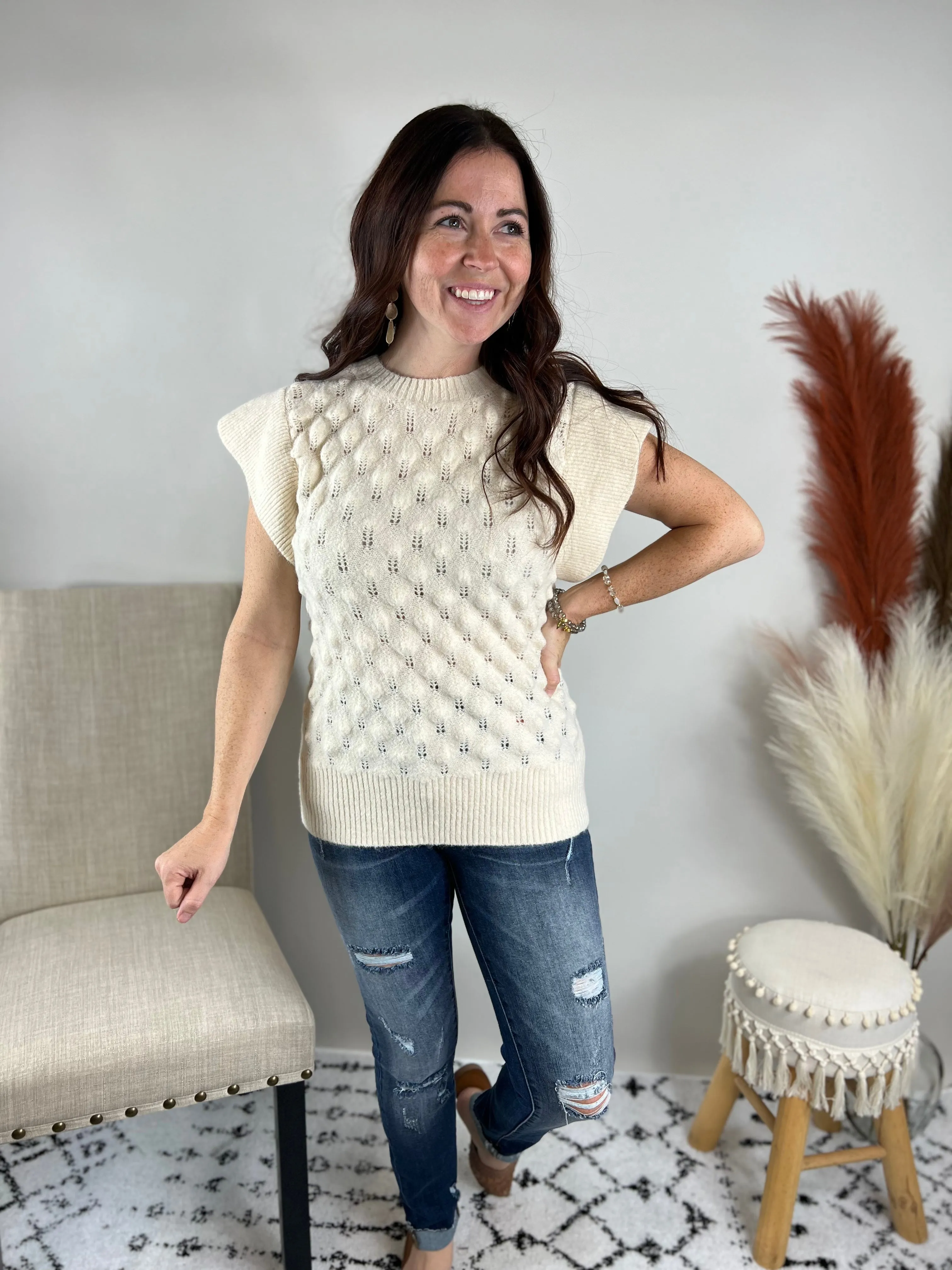 Dress It Up Ruffle Sleeved Sweater