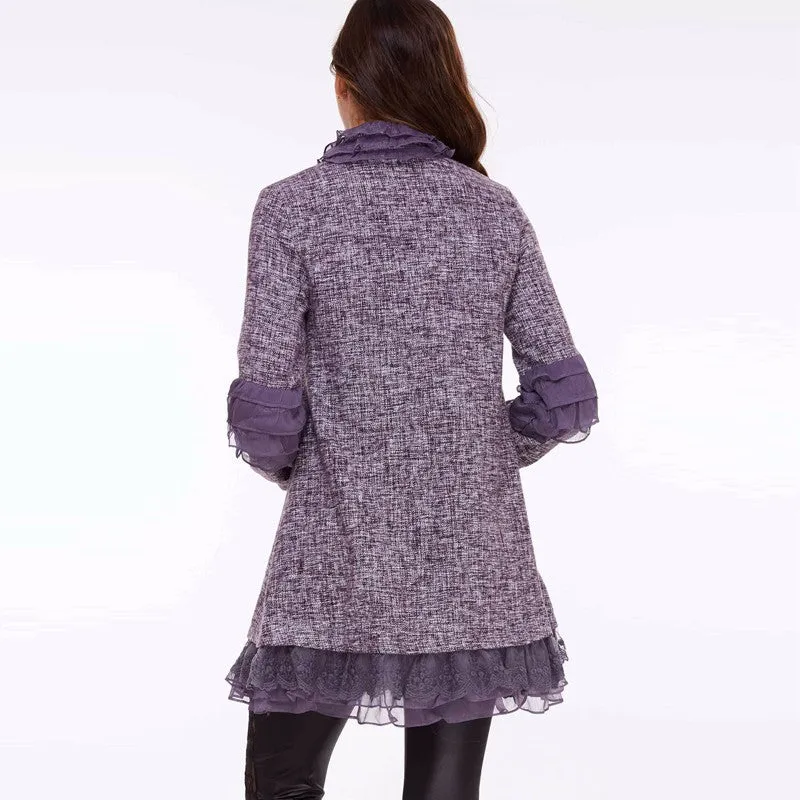 Elegant Coat With Turtleneck