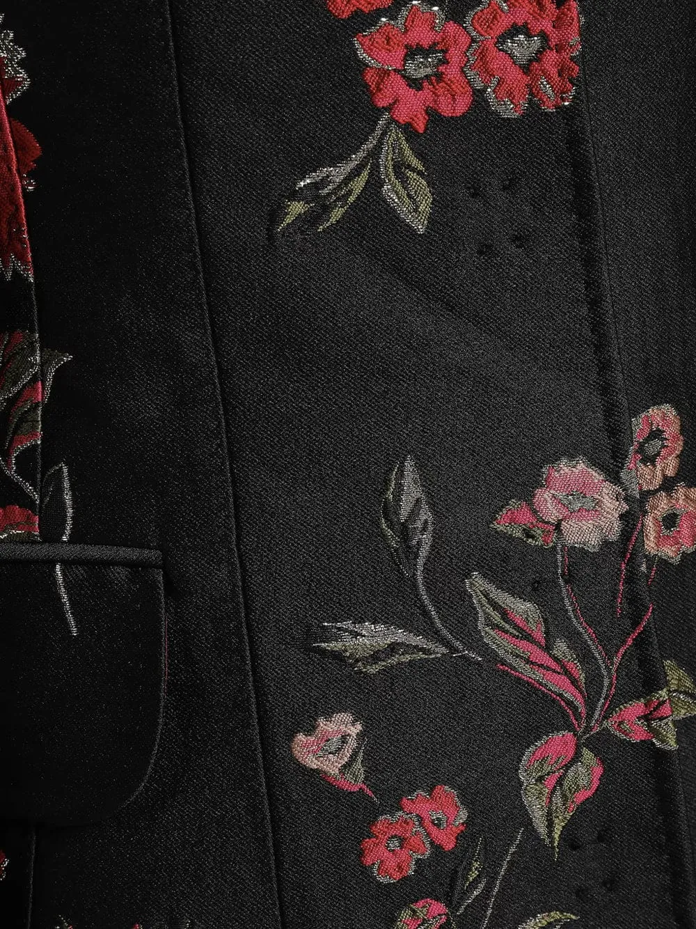 Floral-Jacquard Coat