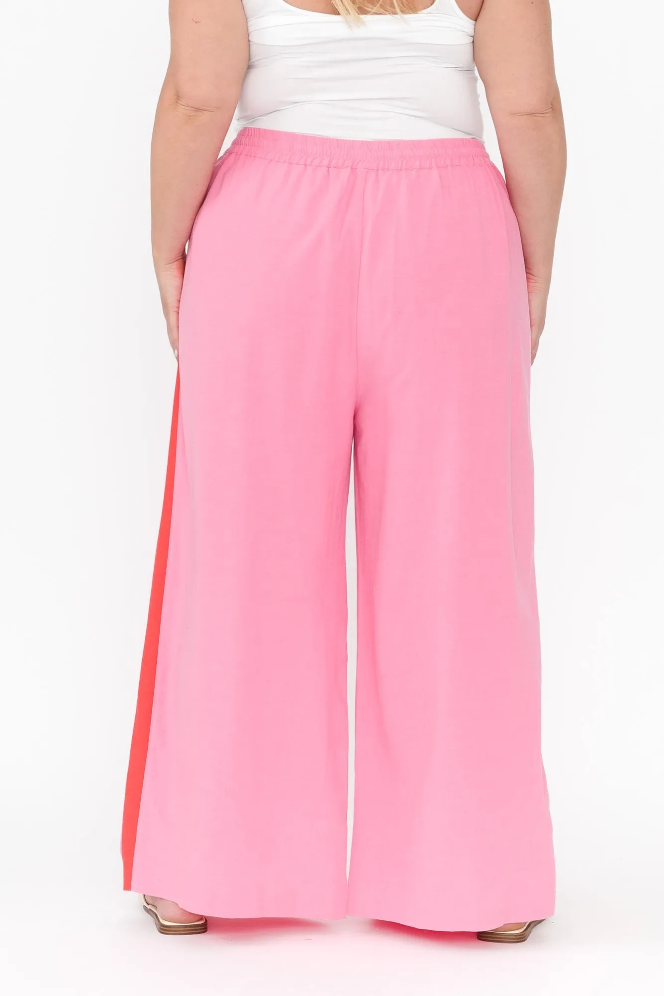 Francis Pink Stripe Drawstring Pants