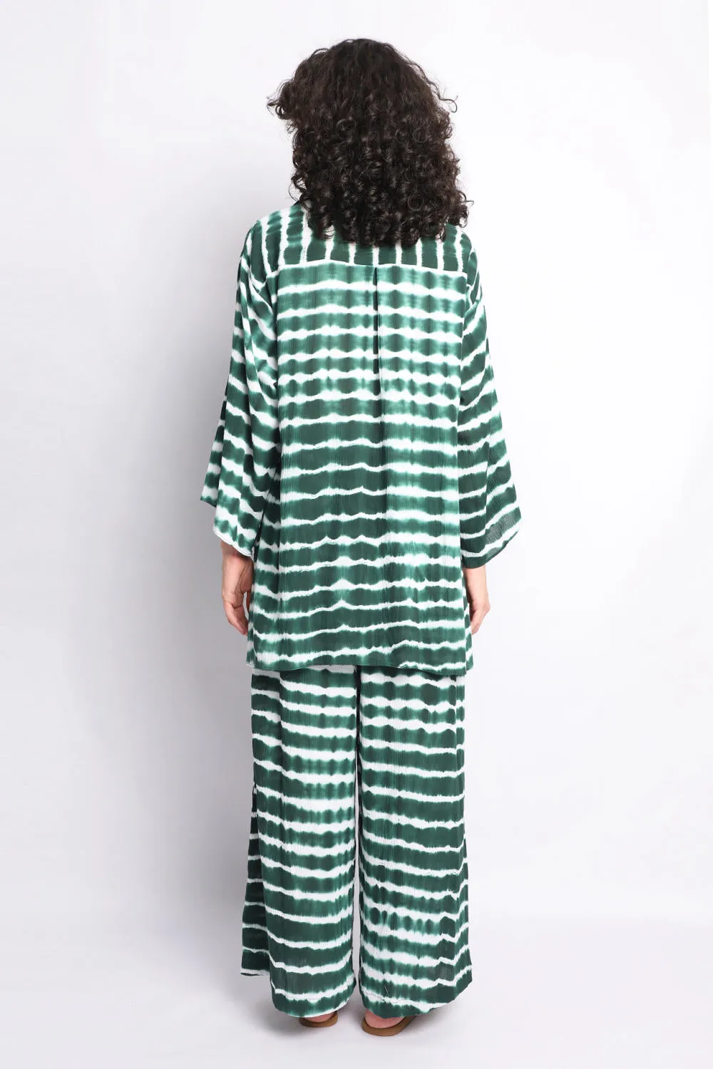 GREEN SHIBORI BREEZY CO-ORD SET
