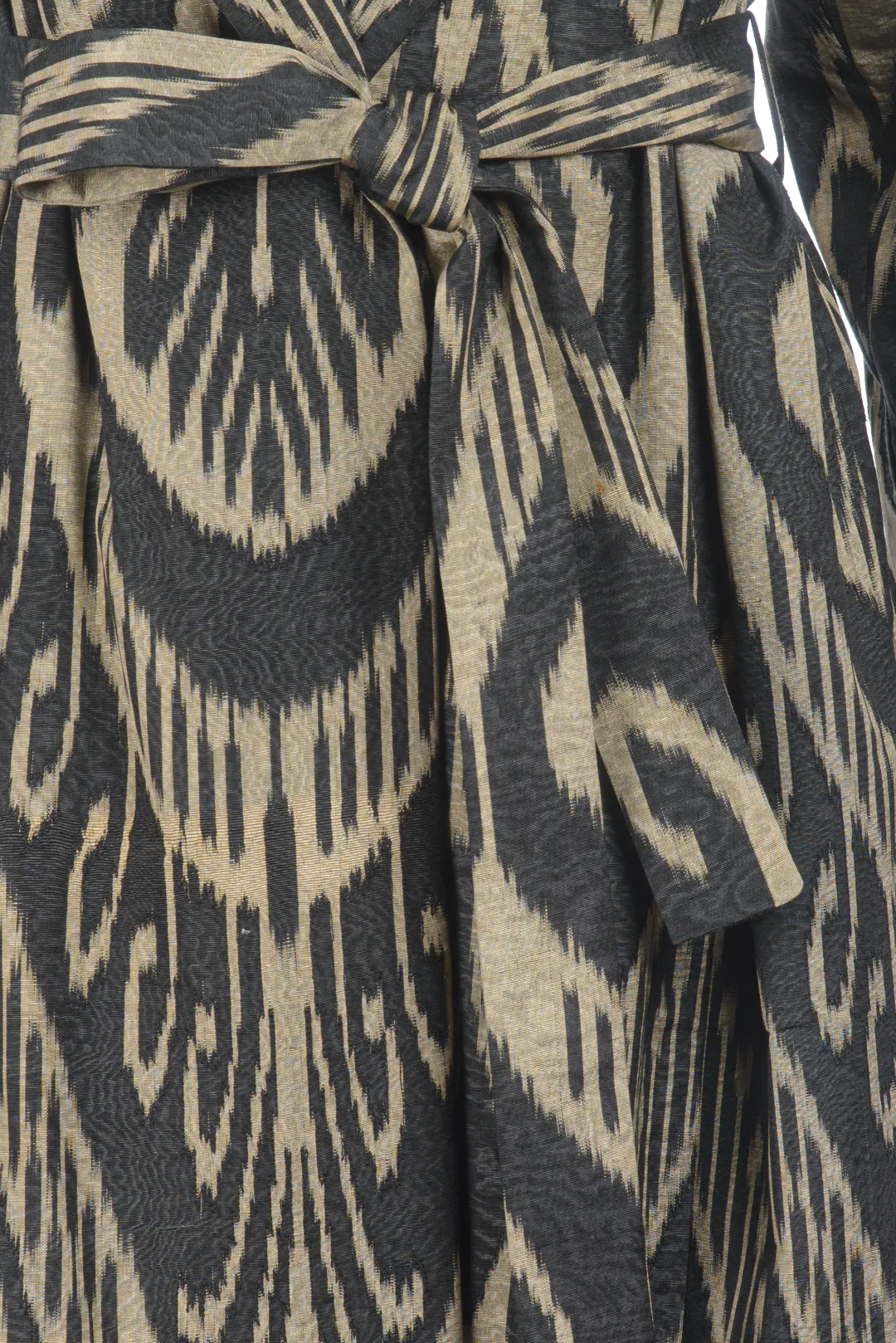 Handwoven Silk Ikat Shawl Coat - Zulfiya - 'Charming'