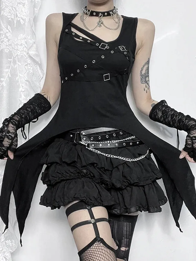 Harajuku Cyber Y2K Gothic Tank Top