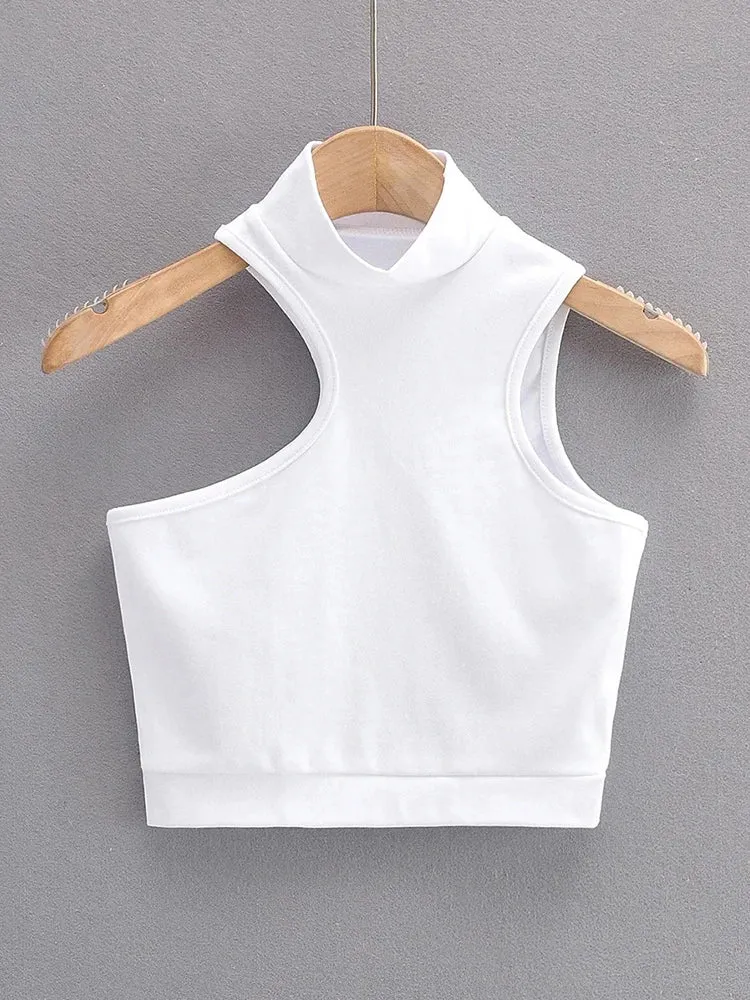 High Neck Crop Top for Women