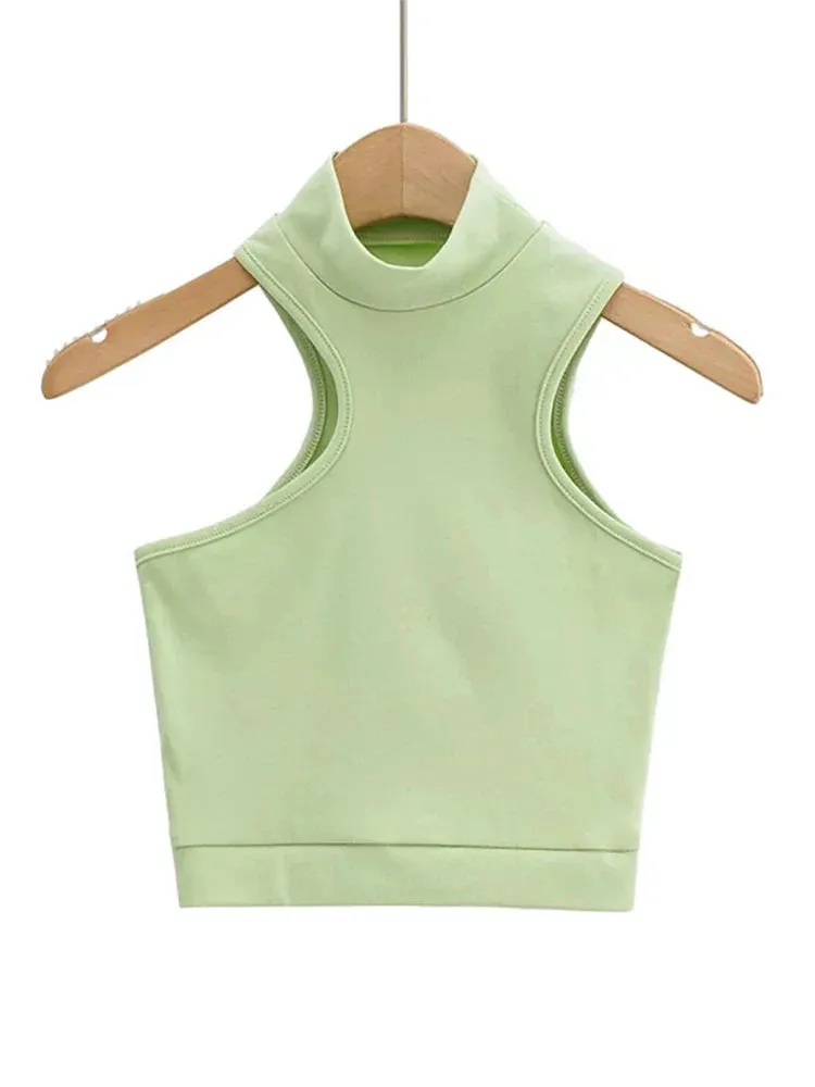 High Neck Crop Top for Women