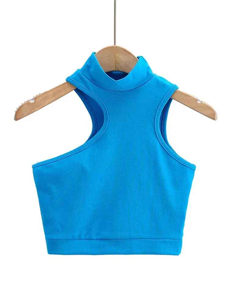 High Neck Crop Top for Women