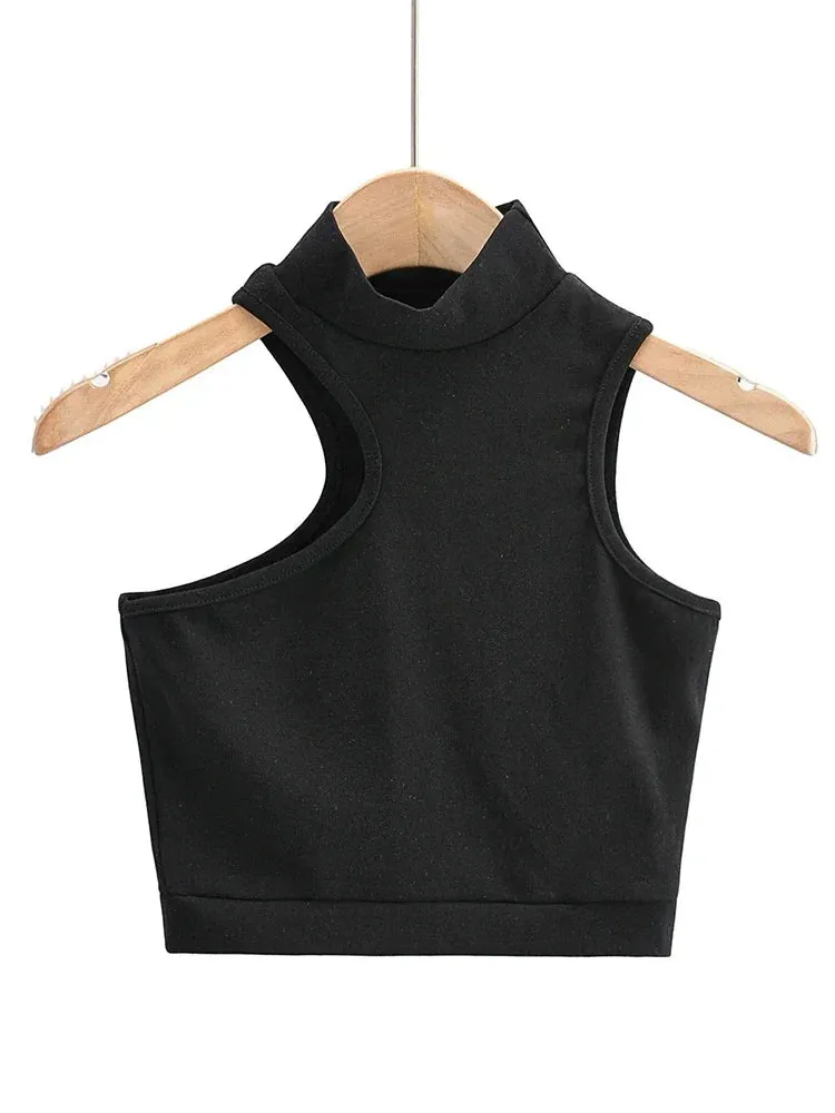 High Neck Crop Top for Women
