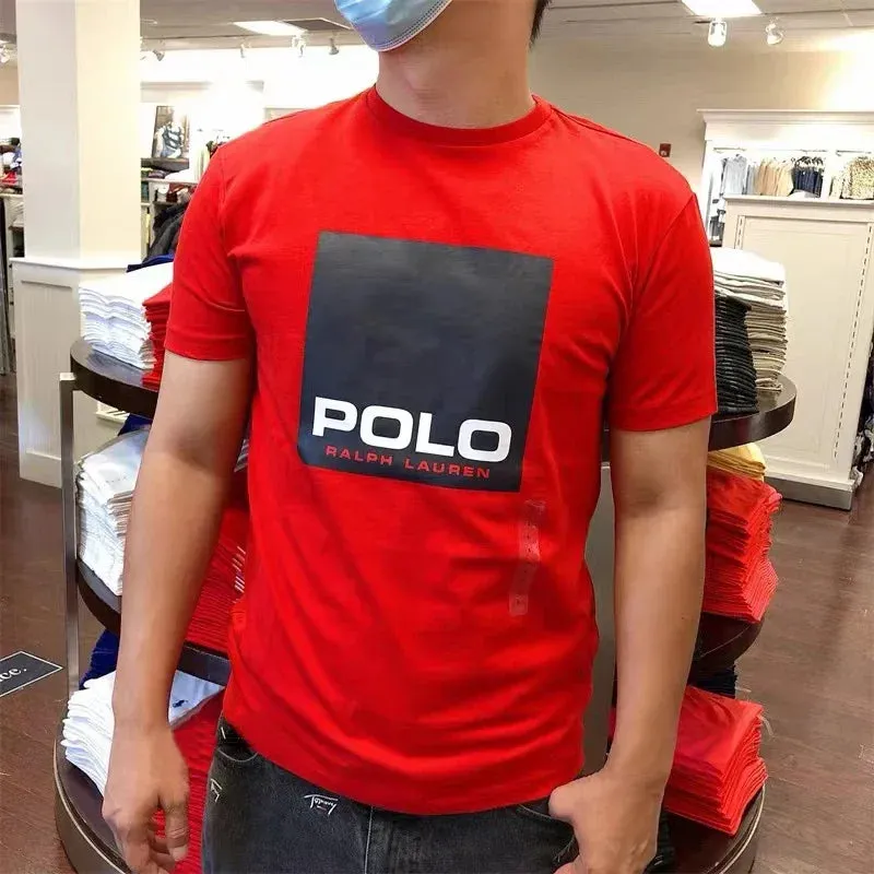 High-quality Luxury Brand Men's Printed Cotton T-shirt Spring/summer Casual Round Neck Short Sleeve Tee Women's Casual Top