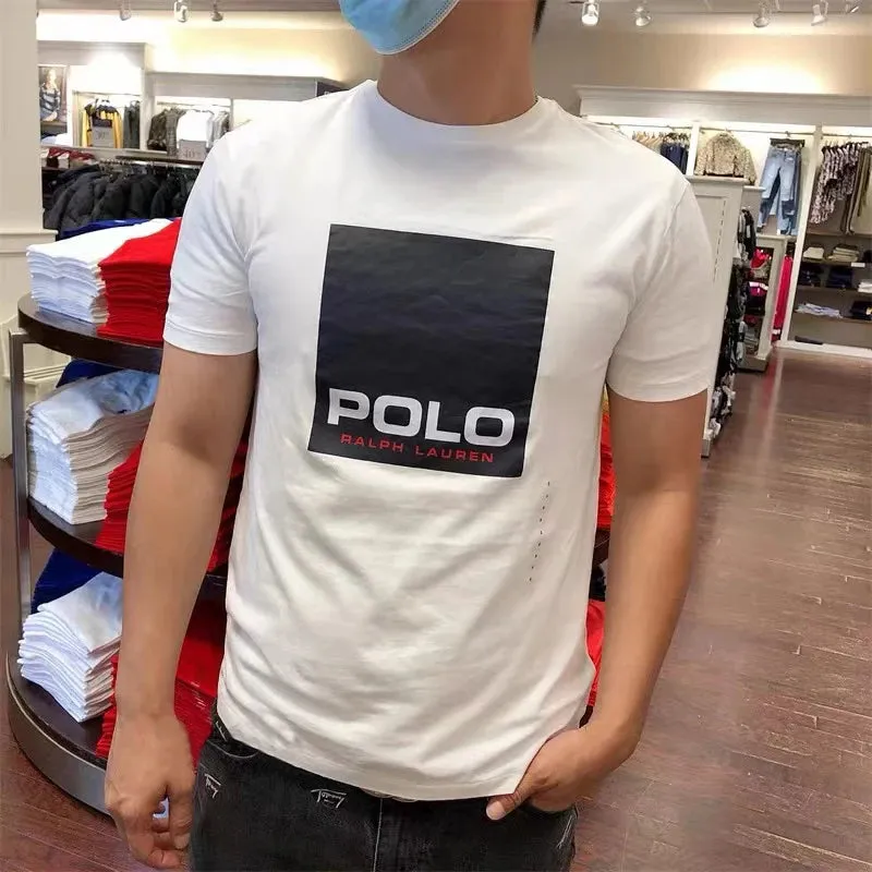 High-quality Luxury Brand Men's Printed Cotton T-shirt Spring/summer Casual Round Neck Short Sleeve Tee Women's Casual Top