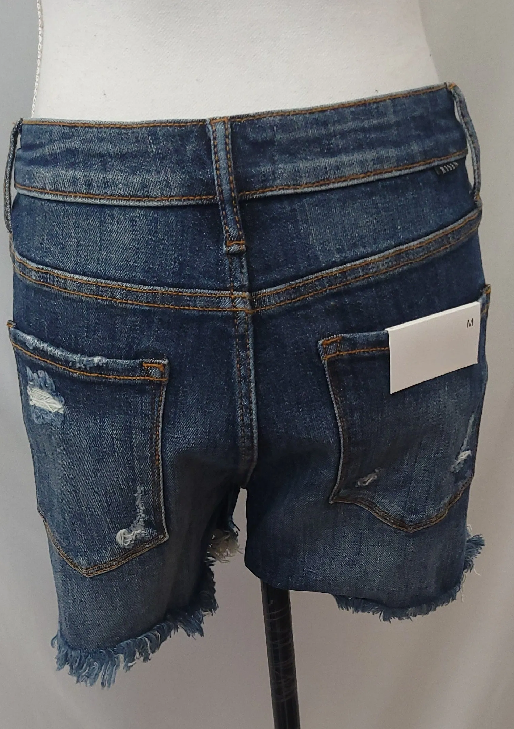 HIGH RISE RHINESTONE FRINGE SHORTS