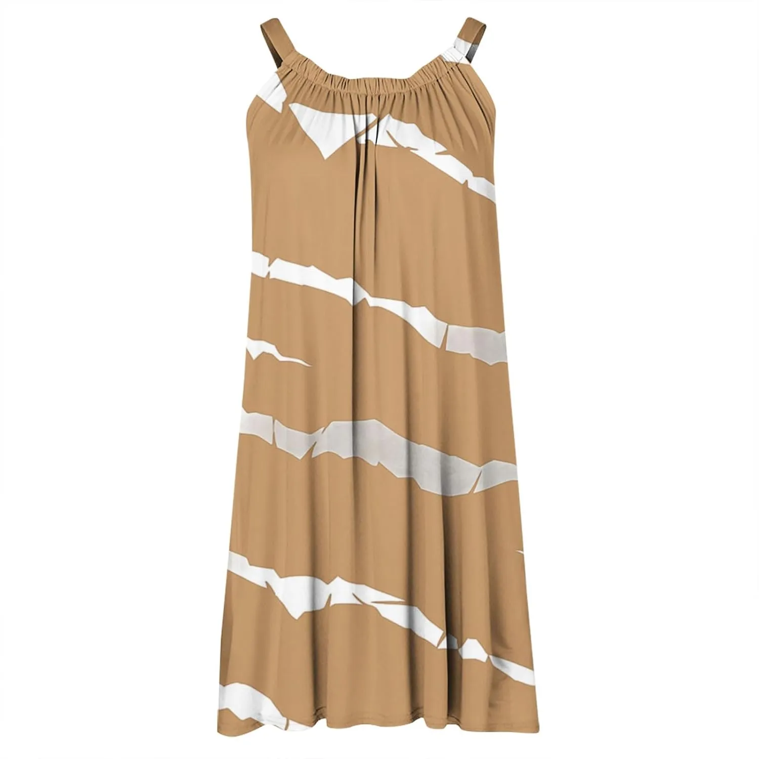 hlysgo Summer Dresses for Women 2025 Casual Sleeveless Beach Coverup Sundress Trendy Stripes Print A-Line Flowy Mini Dress