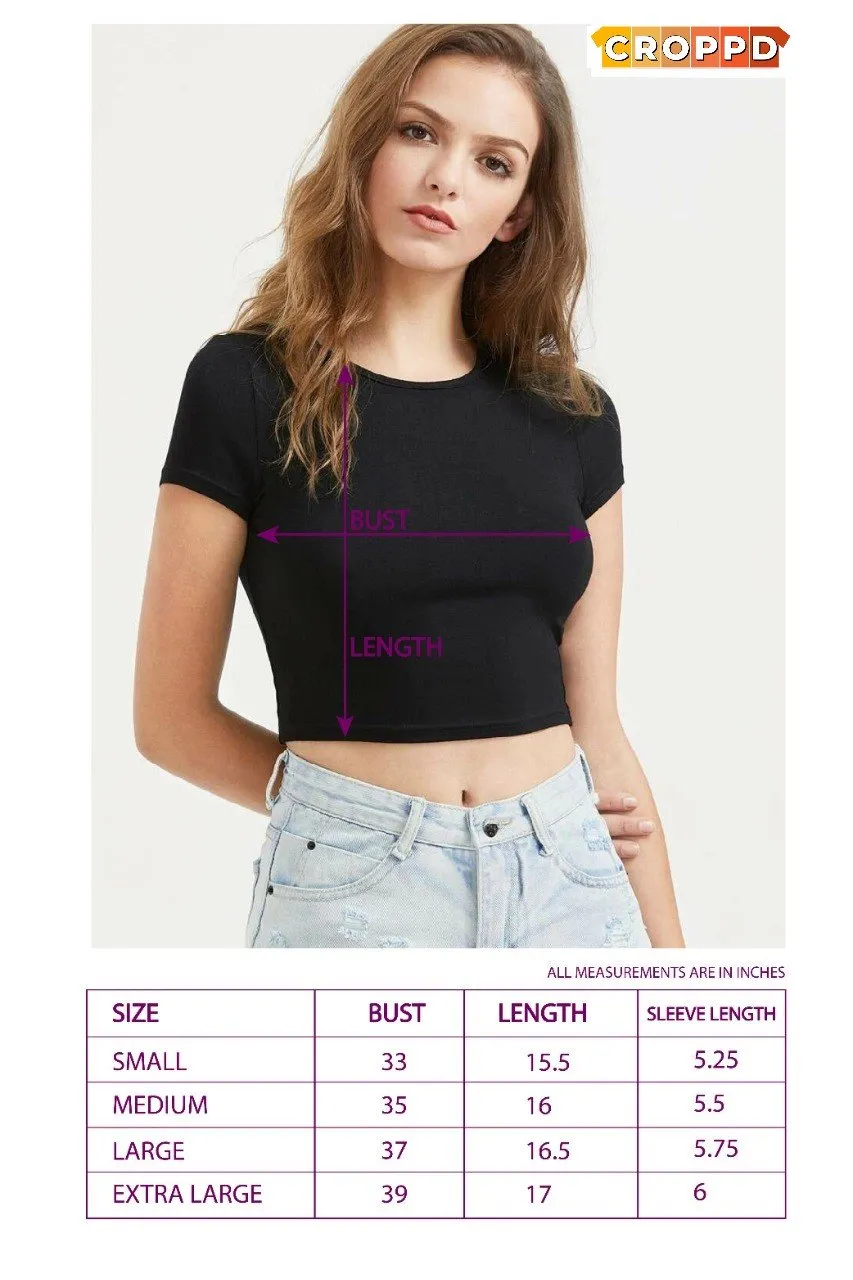 I Hate Mornings Graphic Printed White Crop Top