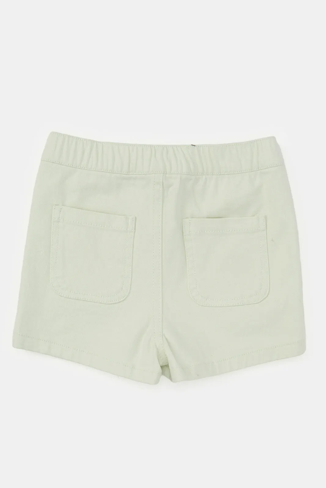 Infant Girls Mint Denim Shorts