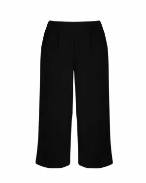 Joan Jersey Cropped Pants | Black