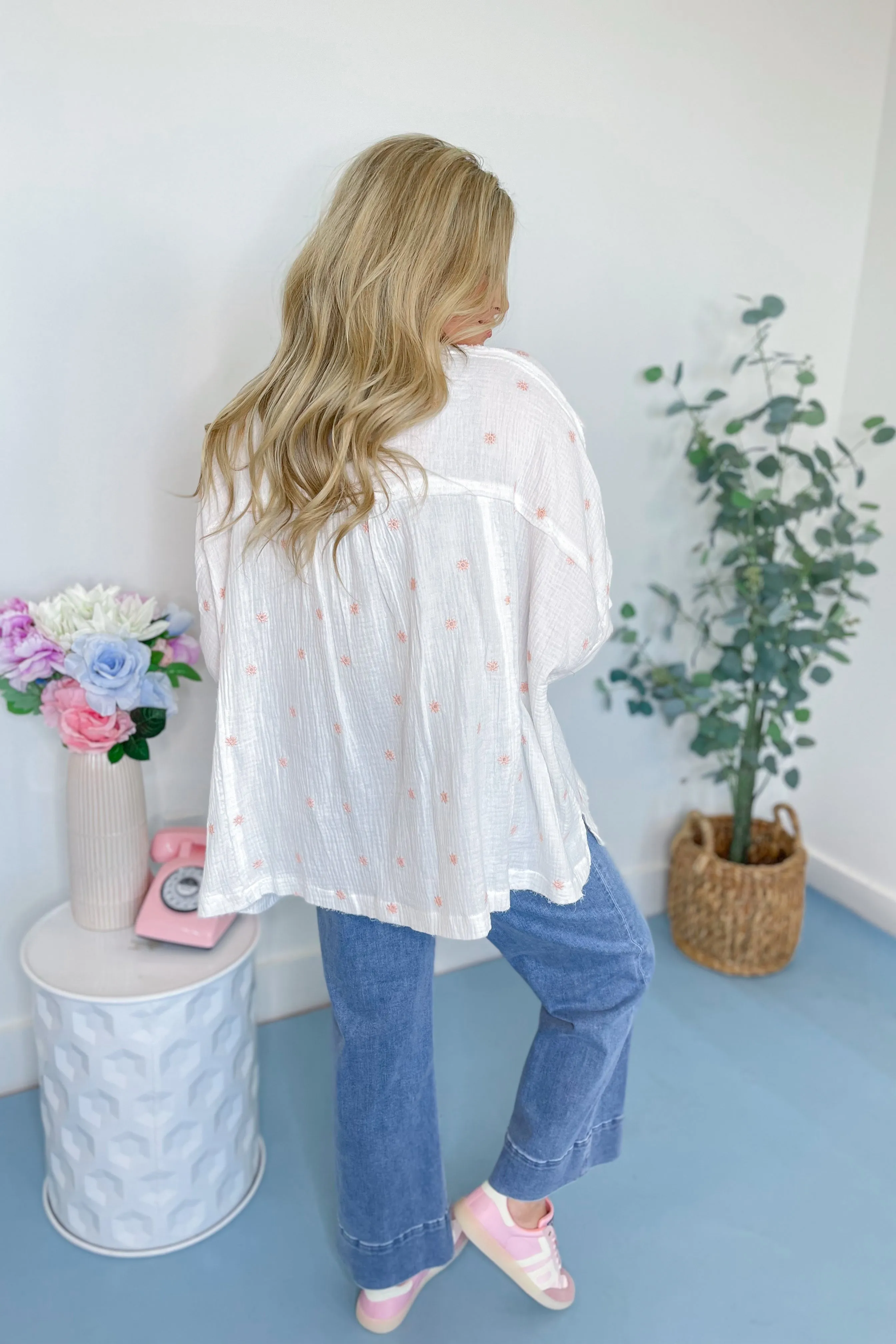Katelyn Embroidered Casual Top