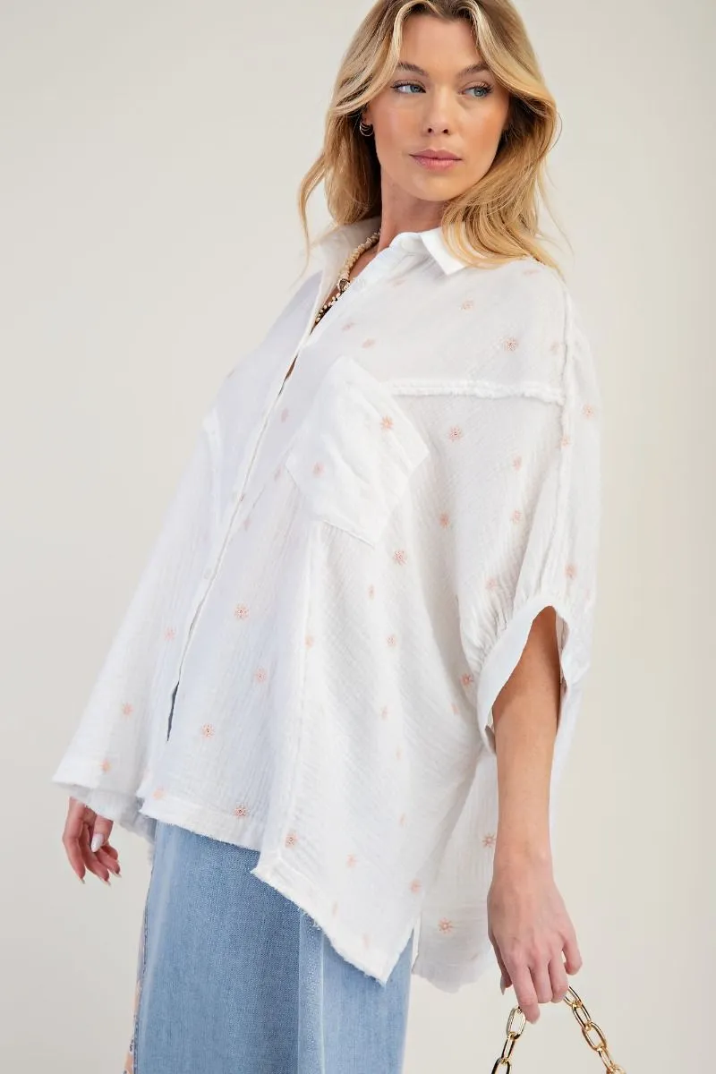 Katelyn Embroidered Casual Top